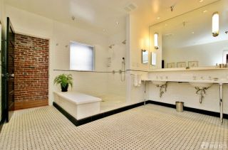 现代简约浴室瓷砖地脚线设计实景图欣赏