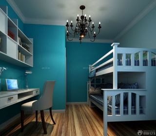 后现代风格卧室高低床设计效果图
