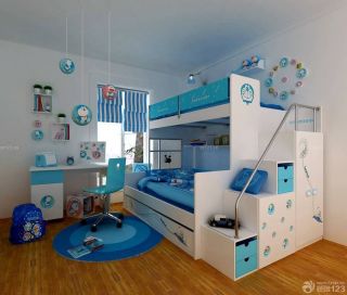 2023经典儿童房小房间高低床装饰效果图大全