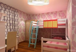 70平米小户型卧室实木高低床装修效果图