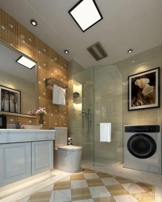 现代风格2023浴室吊顶铝扣板实景图