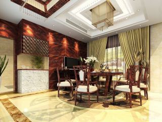 东南亚风格设计家庭餐厅室内吊顶图片大全