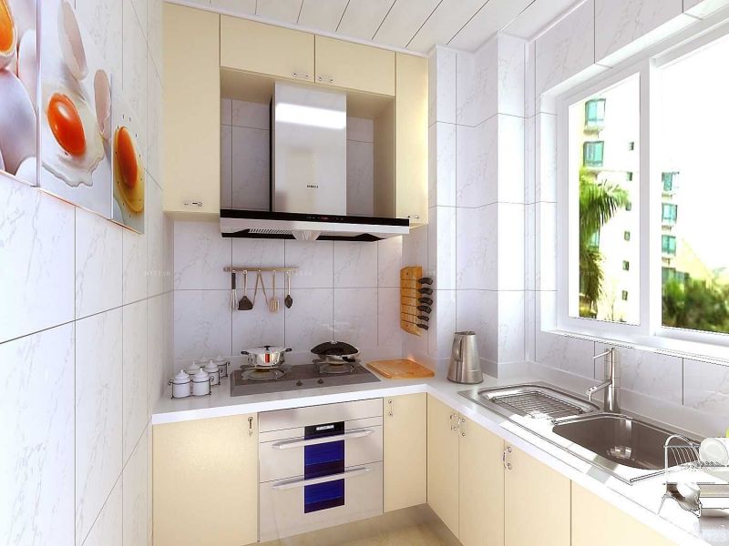 2023温馨室内厨房条形铝扣板吊顶效果图片大全