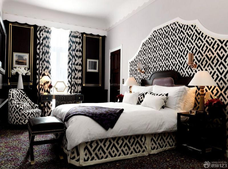 美式田园风格卧室床设计案例欣赏