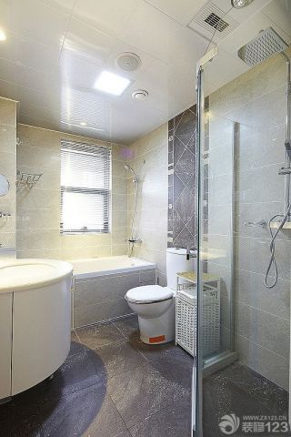 最新现代中式风格家庭卫生间装修图片