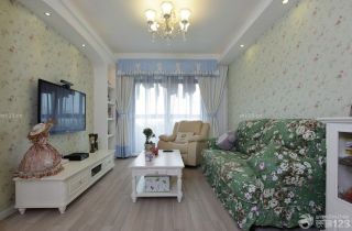 2023韩式田园风格客厅布艺沙发设计案例欣赏