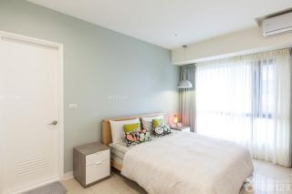 最新卧室双人床背景墙颜色装修设计图欣赏
