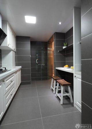 最新90平米沉稳风格家居厨房颜色搭配图片
