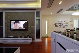 家装客厅壁纸电视背景墙