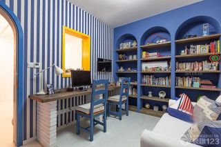 地中海风格书房装饰效果图 