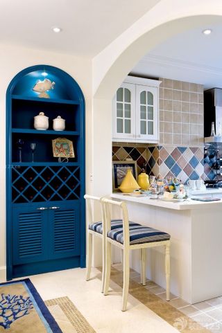 地中海装修厨房设计效果图欣赏