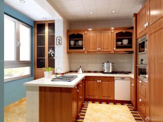 120平米房子混搭整体厨房橱柜设计效果图欣赏