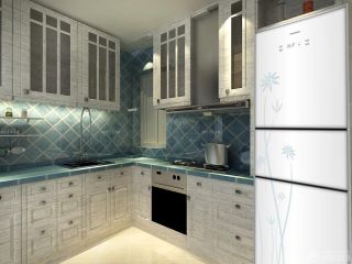 85平米地中海风格厨房颜色搭配装修效果图欣赏