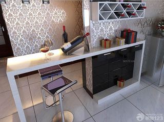 130平米欧式风格家庭酒吧设计效果图