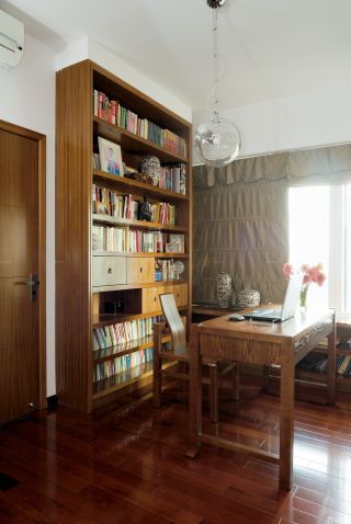 2023中式书房书柜设计效果图片