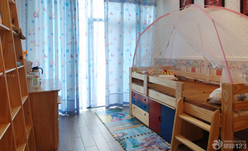 140平房子欧式儿童房设计效果图
