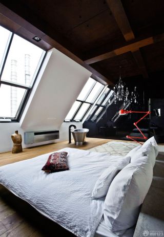 最新85平米北欧风格卧室榻榻米床效果图欣赏
