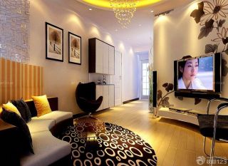 2023单身公寓电视背景墙绘设计效果图