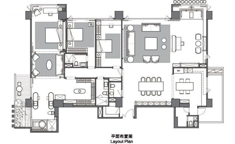 欧式风格卧室小客厅隔断设计效果图