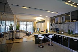 家装80平米二居室敞开式厨房装修效果图