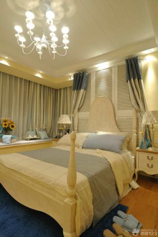 90平方米地中海风格小户型卧室装修案例大全