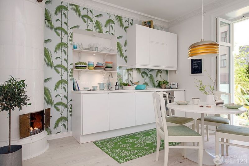 55平米小户型敞开式厨房橱柜设计图片