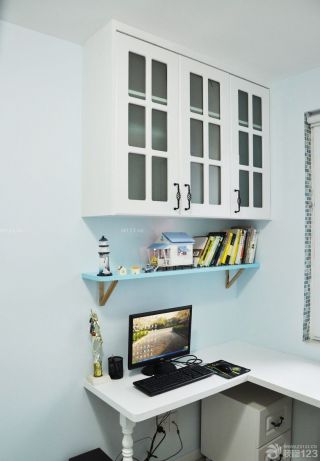 小户型完美空间创意写字台书柜组合图片大全