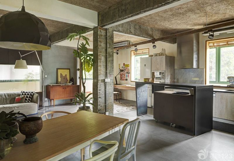 开放式小户型敞开式厨房装修图片大全