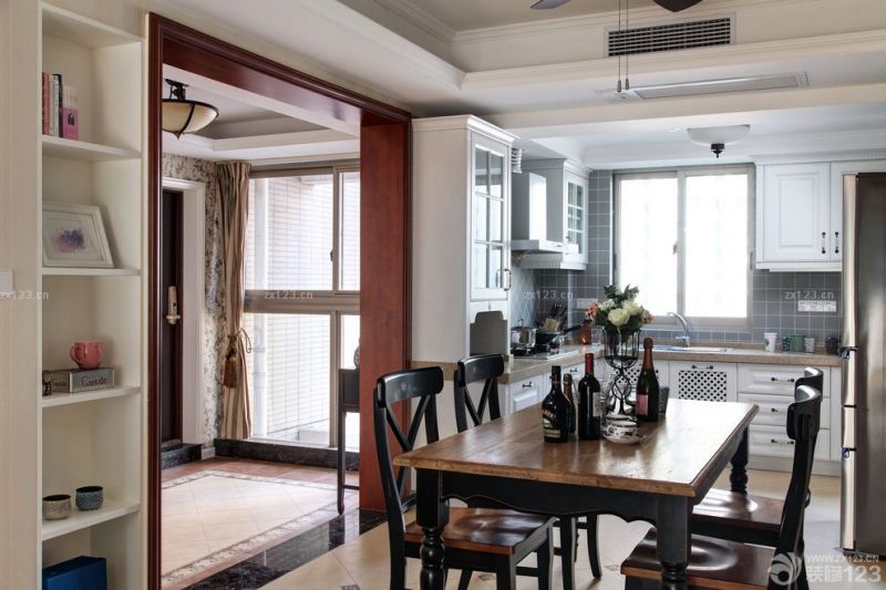最新小户型敞开式厨房餐厅一体设计图片大全