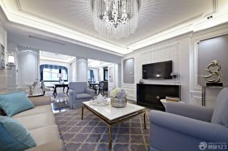 法式风格最新家装客厅装修效果图欣赏