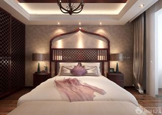 东南亚风格室内床头柜装修效果图欣赏