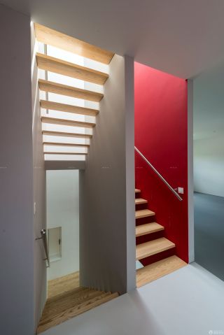 楼梯间不锈钢楼梯扶手设计效果图欣赏