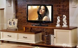 2023最新乡村美式实木电视柜装修实景图片