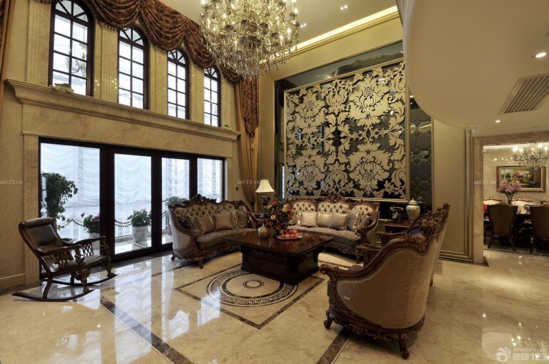 最新豪华客厅欧美式家具装修图片欣赏