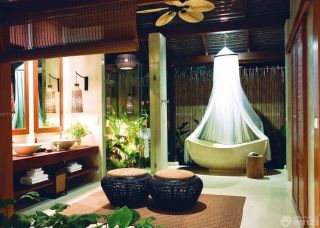 东南亚风格酒店卫生间设计效果图欣赏