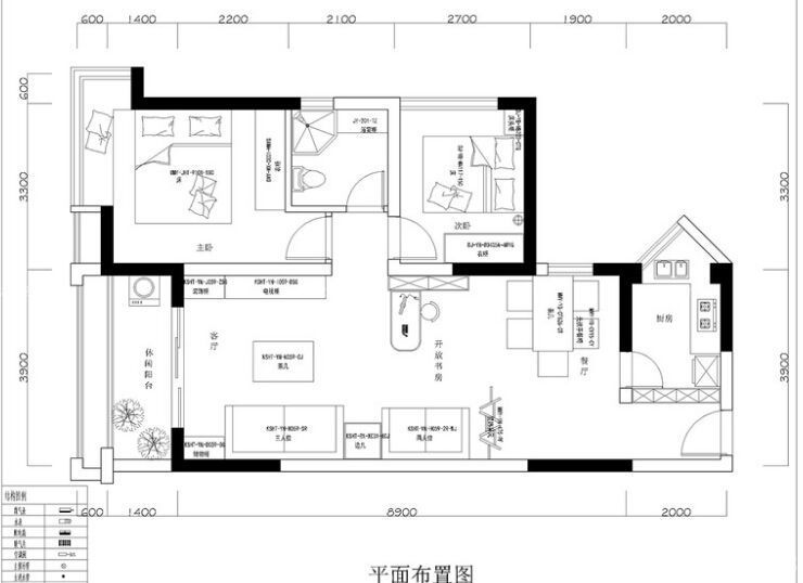 最新90平中式房屋平面布置图片