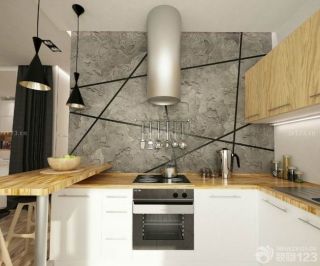 40平米家装厨房简约风格厨柜设计实景图欣赏
