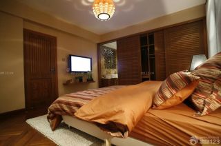 东南亚风格室内床装修装饰效果图片
