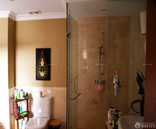 东南亚卫生间浴室玻璃隔断图