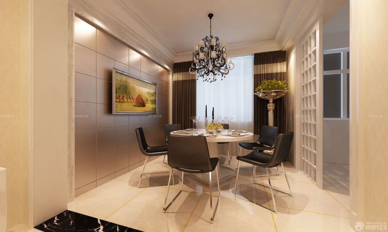 2025最新简欧别墅风格小餐厅装修效果图片
