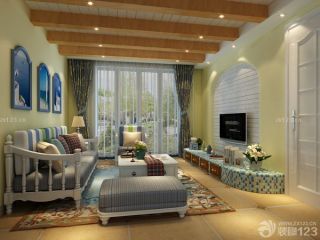 最新地中海风格家装客厅设计效果图欣赏