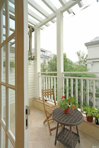 休闲家居露天阳台美式花园装修效果图片