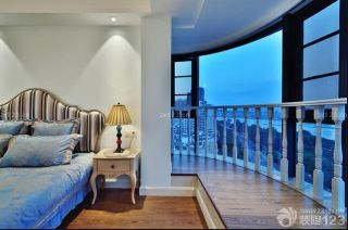 145平房屋卧室美式风格阳台效果图片欣赏