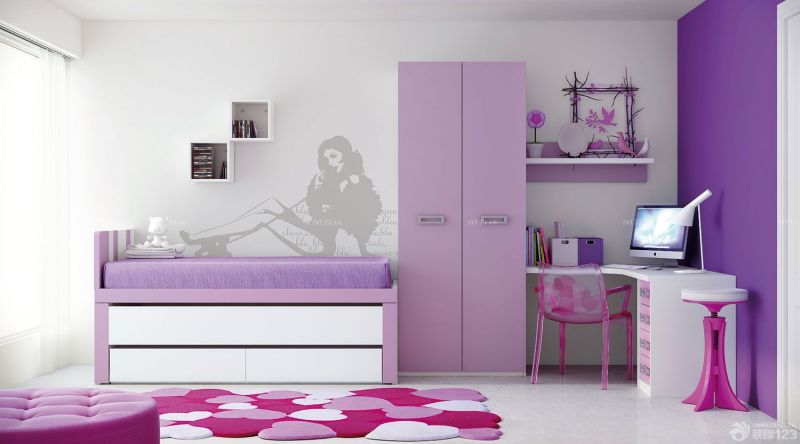 最新现代风格10平方米卧室儿童房家具装修图片