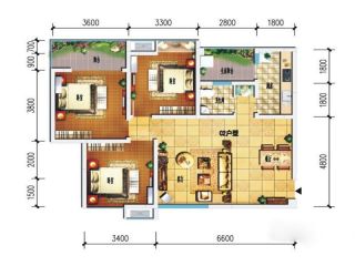 2023新房三室一厅平面图