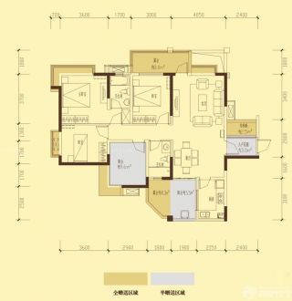 2023家庭三室两厅两卫平面图