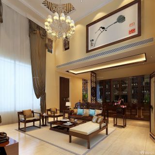 中式家装客厅窗帘设计案例大全