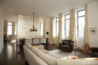 2023最新现代小客厅白色美式沙发摆放图片