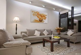 最新房屋客厅现代中式家具摆放图片