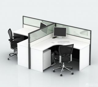 现代办公室隔断桌装饰效果图片欣赏